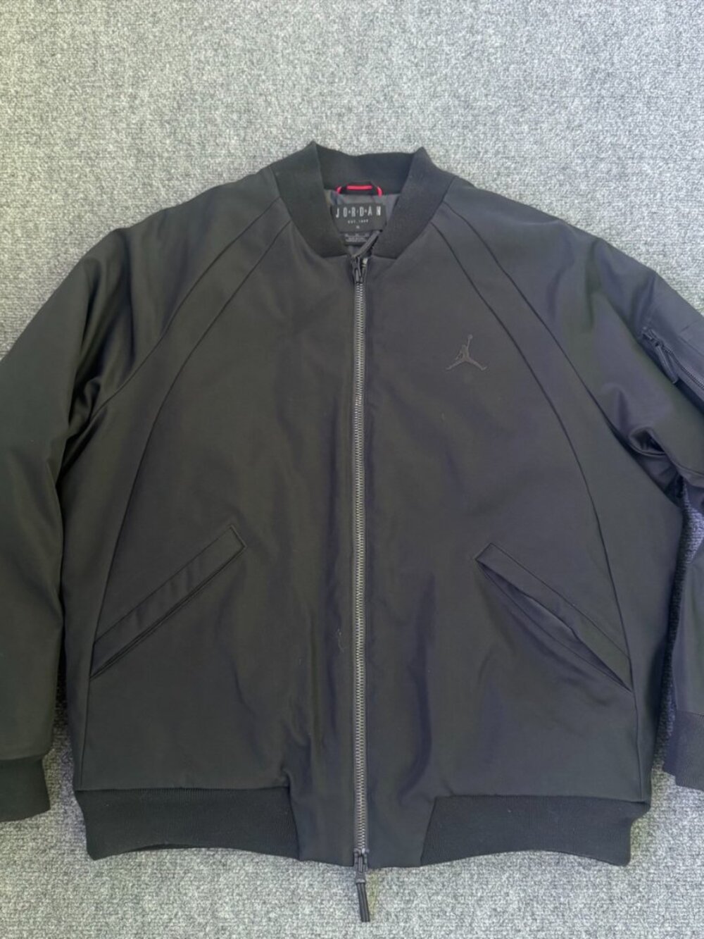 Nike Air Jordan Wings Bomber Jacket Black Full Zip Mens XL 879493-011